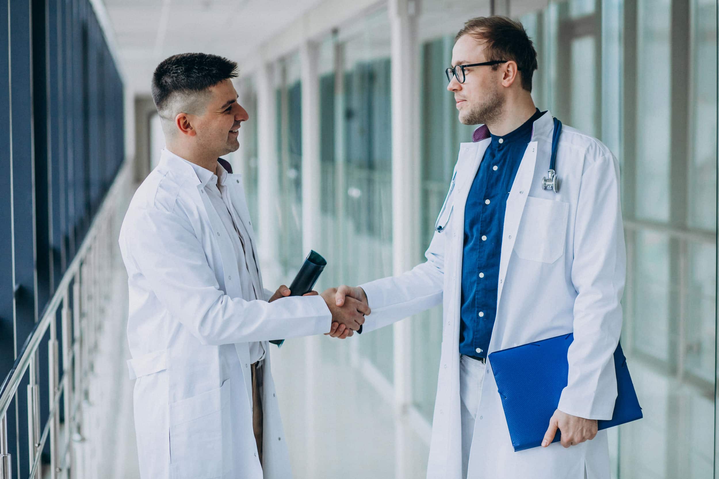 Doctors handshaking