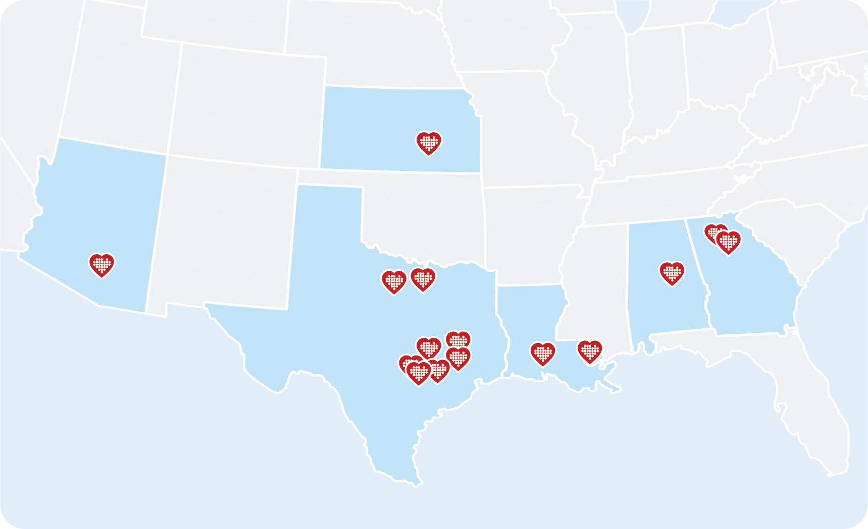 Map & Directory of US Heart
