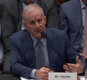 Dr. Snyder Testifying on Capitol Hill, May 2026