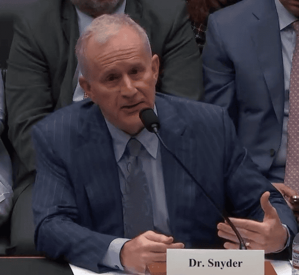 Dr. Snyder Testifying on Capitol Hill, May 2026